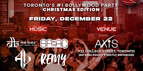 Immagine principale di BOLLYWOOD BUZZ - Toronto's Biggest Christmas & PRE New Year Bollywood Party 