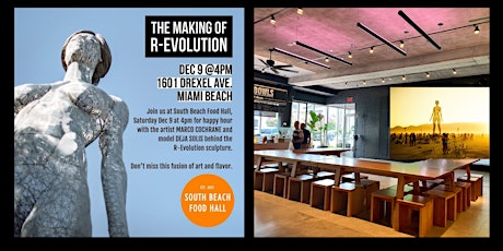 Image principale de South Beach Food Hall hosts R-Evolution sculptor, Marco Cochrane