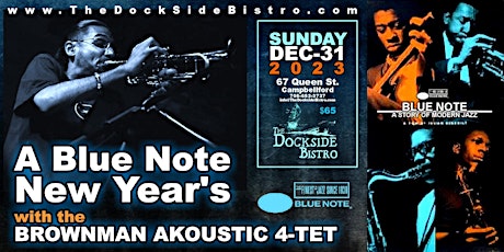 BLUE NOTE NEW YEAR's feat. Brownman Ali  - NYE  dinner & jazz! (2 seatings) primary image