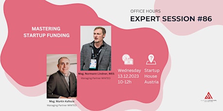 Hauptbild für Expert Session #86: Mastering Startup Funding