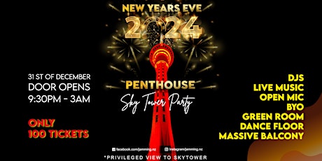 New Years Eve 2024 PENTHOUSE, SkyTower PARTY primary image