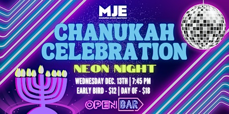 MJE NEON NIGHT Chanukah Party | MJE | YJPS 20s + 30s primary image