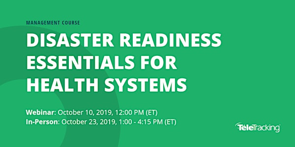 CE Course: Disaster Readiness Essentials for Health Systems