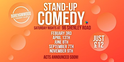 Immagine principale di Borehamwood Comedy Club- Stand Up Comedy Night 