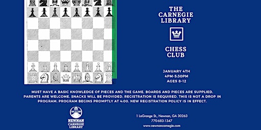 Chess Club for ages 8-12 primary image