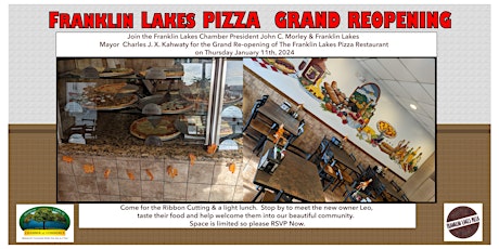 Image principale de The New Franklin Lakes Pizza Grandopening & Ribbon Cutting