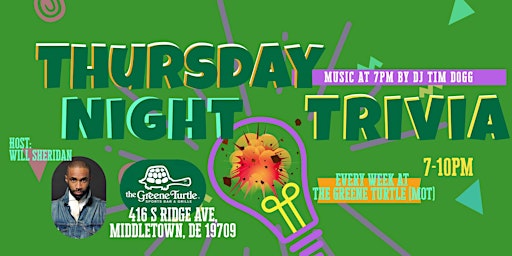 Thursday Night Trivia at Greene Turtle w/ Will Sheridan & DJ Tim Dogg primary image