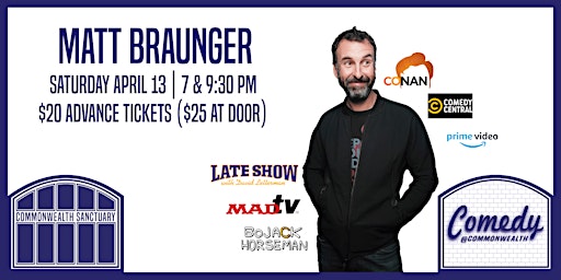 Imagen principal de Comedy @ Commonwealth Presents: MATT BRAUNGER