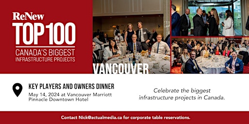Imagem principal do evento Top100 Projects  2024 Vancouver