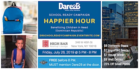 Dare2B Rooftop Happier Hour - School Ready Campaign primary image