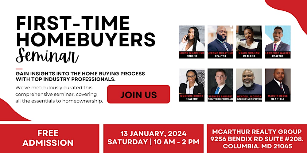 First-Time Homebuyers Seminar!$! Tickets, Sat, Jan 13, 2024 at 10:00 AM