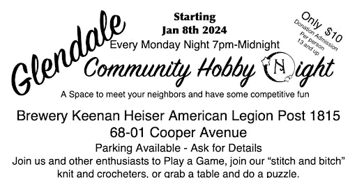 Community Hobby & Game Night primary image