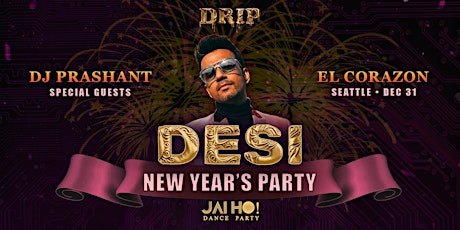 Imagem principal de Bollywood New Year’s Eve Desi Dance Party • Seattle • DJ Prashant & Friends