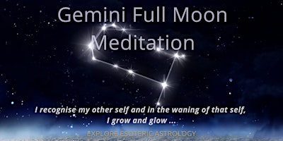 Imagem principal do evento Gemini Solar Fire Full Moon Meditation