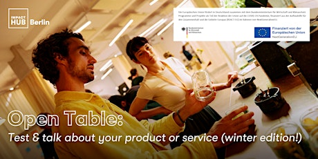 Imagem principal de Open Table: test & talk about your product or service (Winter Edition!)