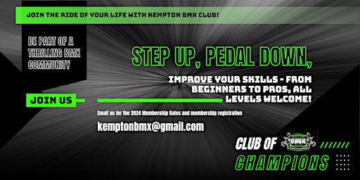 Imagem principal do evento 2024 Membership Application (Kempton BMX Club)