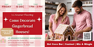 Lakewood Ranch | Gingerbread House Decorating Mixer, Contest & Fundraiser primary image