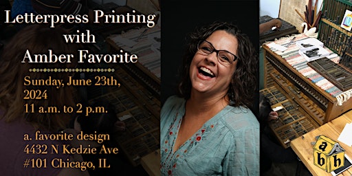 Letterpress Printing with Amber Favorite primary image