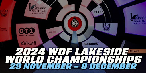 Imagen principal de WDF 2024 Lakeside World Championships  -SATURDAY 7th DECEMBER - DAY TICKET