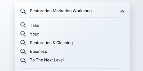 Restoration Marketing Workshop