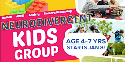 Hauptbild für Neurodivergent Kids' Group AGES 4-7 yrs- Winter/Spring 2024