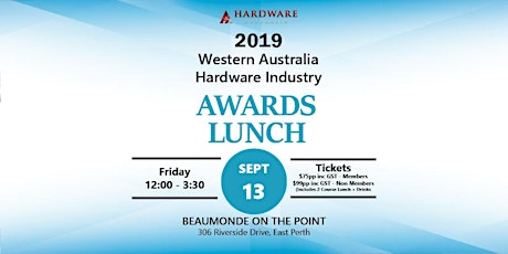 2019 Western Australia Hardware Industry Awards Luncheon primary image