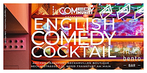Imagem principal do evento SHOWTIME! English Comedy Cocktail at French Bento Bar