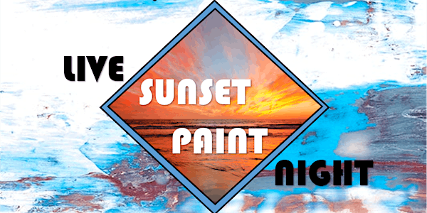 Live sunset painting on the sand