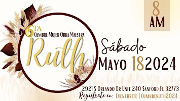 6ta Cumbre Mujer Obra Maestra "Ruth"  2024 primary image