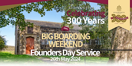 Primaire afbeelding van 300th Anniversary Big Boarding Weekend - Sunday's Founders Day Service