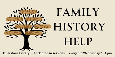 Imagem principal do evento Family History Help @ Atherstone Library