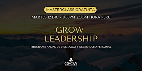 Masterclass Gratuita GROW LEADERSHIP primary image