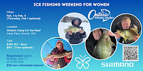 Immagine principale di Ice Fishing Weekend for Women - Parry Sound - Feb 1 - 4, 2024 