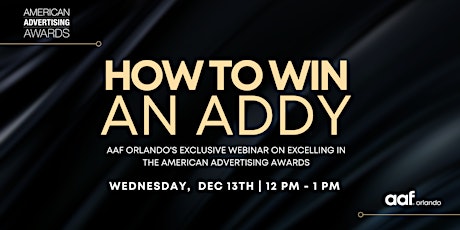 Imagem principal do evento How to Win an ADDY: Secrets to Success (Webinar)