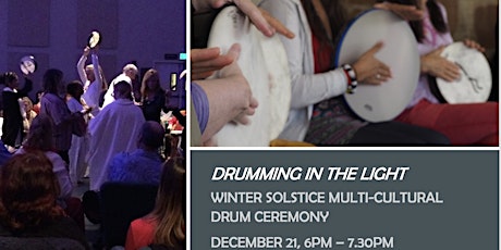 Imagen principal de Drumming in the Light - LIVE Dec. 21st - Multi Cultural Drum Ceremony