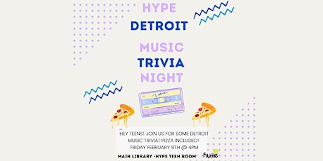 HYPE Detroit Music Trivia Night w/Pizza primary image