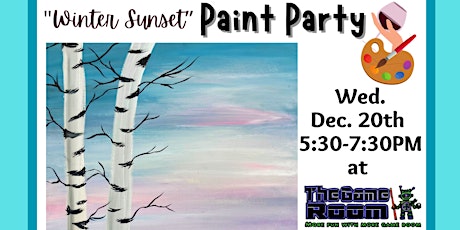 Imagen principal de “Winter Sunset"  Paint Party @ The Game Room