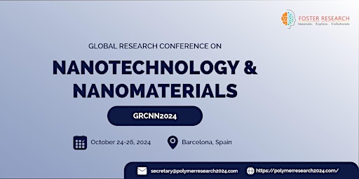 Primaire afbeelding van Global Research Conference on Nanotechnology and Nanomaterials  REGISTER NO