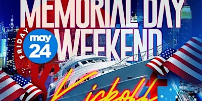 Primaire afbeelding van Memorial Day Weekend Friday HipHop vs. Reggae Jewel Yacht party cruise