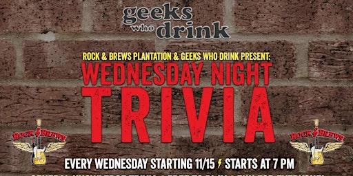 Image principale de Wednesday Night Trivia