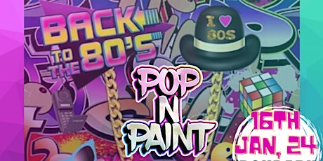 Image principale de Back to the 80's Pre Drawn Canvas Sip and Paint