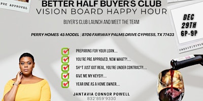 Primaire afbeelding van Better Half Buyer's Club Exclusive Vision Board Happy Hour