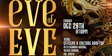 Imagen principal de Eve of Eve (DC) - "Eve of New Year's Eve Afrobeats Masquerade Ball"