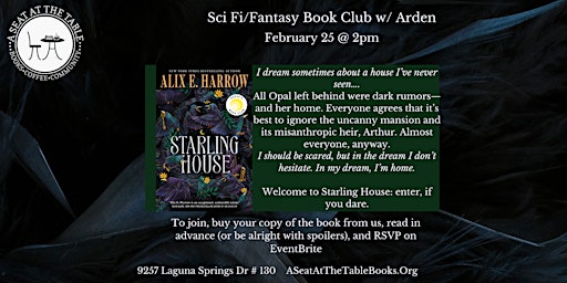 Sci Fi/Fantasy Book Club w/ Arden: "Starling House" primary image