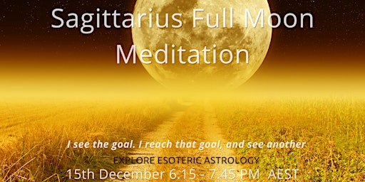 Imagem principal do evento Sagittarius Solar Fire Full Moon Meditation