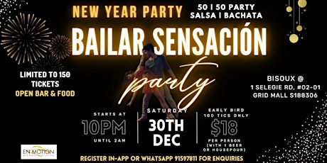 Imagem principal do evento Bailar Sensación New Year 50|50 Party (30th Dec)