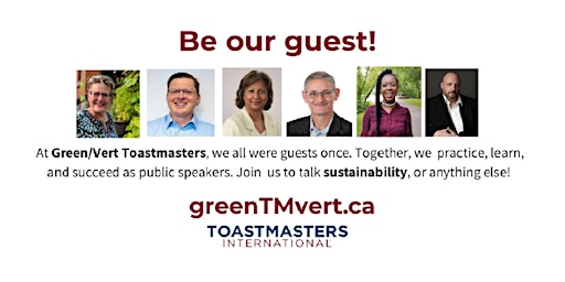 Hauptbild für Green/Vert Toastmasters for Sustainability Leaders - 1st Saturday