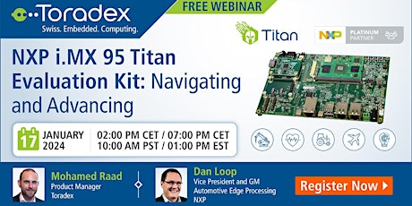 Webinar - NXP i.MX 95 Titan Evaluation Kit: Navigating and Advancing primary image