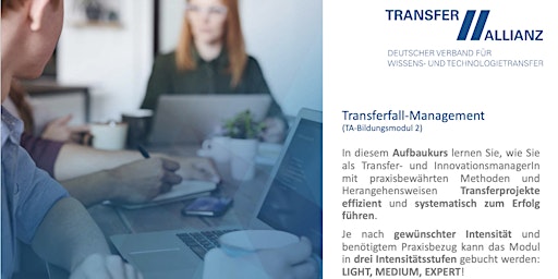 Imagem principal do evento Transferfall-Management (TA-Bildungsmodul 2) RTTP mit 27 CP