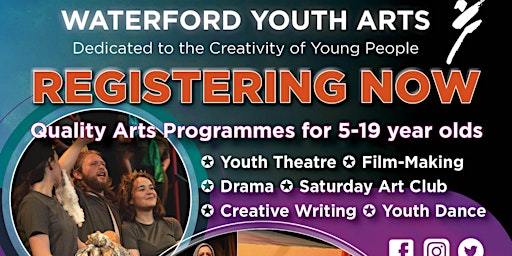 2024 April Waterford Youth Arts - Youth Drama Workshops  (12 -14 yrs) primary image